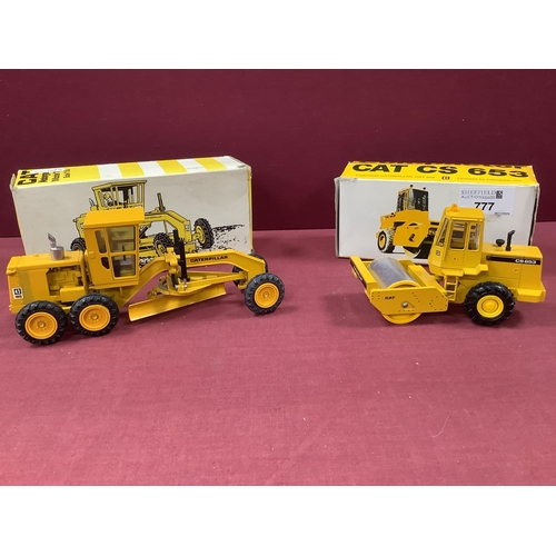 777 - Two NZG (W. Germany) 1:50 Diecast Model Plant Machinery Vehicles comprising of CAT Motorgrader Model... 