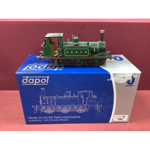 790 - Dapol O Gauge Terrier 0-6-0 Tank Engine in SECR Green livery, boxed, untested