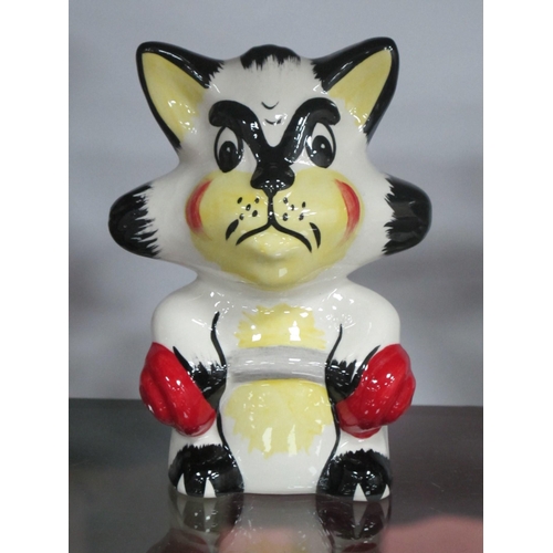 1207 - Lorna Bailey - Arnie (Schwarzenegger) the Cat, 12.5cm high.