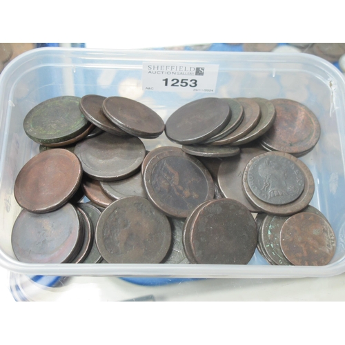 1253 - Large Collection Of XIX And XVII Century Coins, including George II, George III, Victoria etc, all w... 