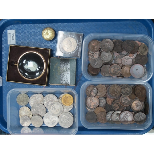 1256 - Large Collection Of GB And World Coins, including GB Half Pennies, Pennies, commemorative Crowns etc... 