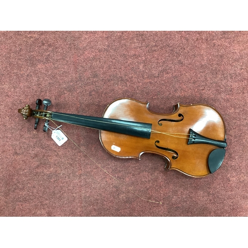 1304 - A Violin Bearing Label 'Jean Baptiste' With Two Piece Back, measuring 37cm long, in need of restorat... 