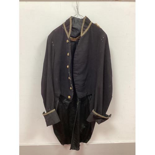 403 - Late XIX British Army Musicians Frock Coat, interior maker label, S. Nelson, 13 Hanover St, Hanover ... 