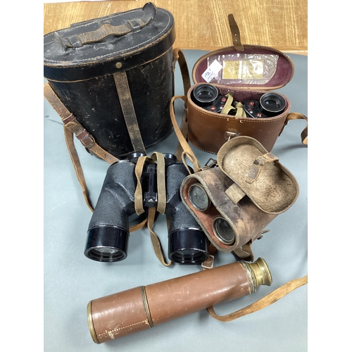 408 - WWII Cased 7 x 50 Prismatic Binoculars, marked broad arrow, 'REL/Canada', year '1944', cased prismat... 