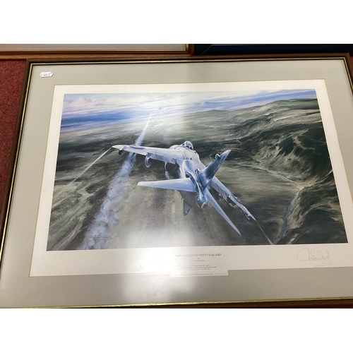 411 - After Robert Taylor (1946-2024) * ARR 'Air Strike Over West Falkland' print, signed in pencil lower ... 