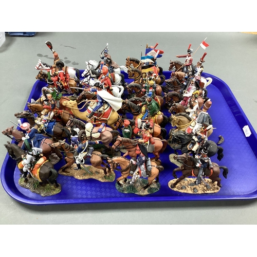 443 - Approximately 30 Del Prado Painted White Metal Napoleonic Mounted Military Figures, including Russia... 