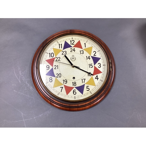 536 - Replica WWII RAF Sector Clock, with battery powered quartz movement, appears to be working but no gu... 