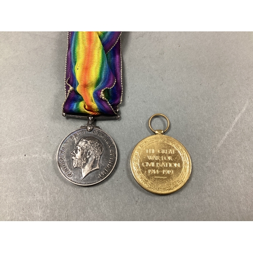 644 - WWI Duo British War Medal and Victory Medal, awarded to 59442 Pte J Harris Monmouth R, medal index c... 