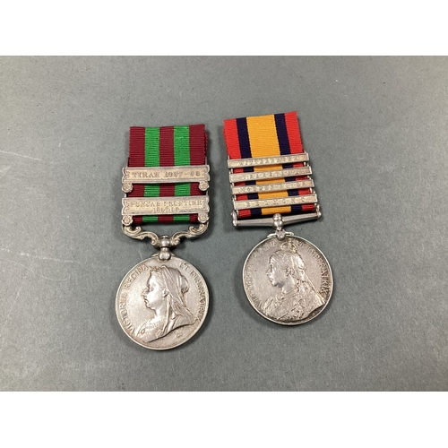 650 - India General Service Medal 2 Clasps Punjab Frontier 1897-98 and Tirah 1897-98, awarded to 4045 Pte ... 