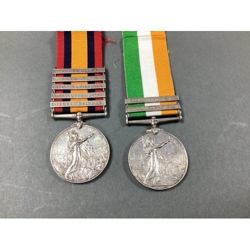 660 - Boer War Queens South Africa Medal 5 Clasps Tuzela Heights, Orange Free State, Relief of Ladysmith, ... 