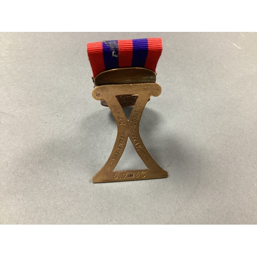 666 - Third Anglo Burmese War India General Service Medal, with 1885-7 clasp adapted into menu card holder... 