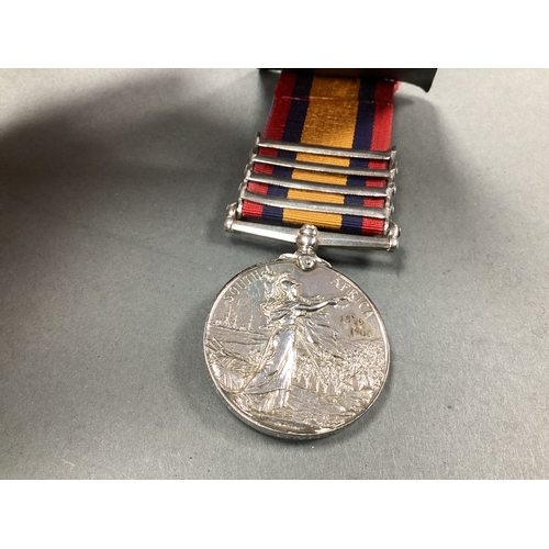 667 - Boer War Queens South Africa Medal 4 Clasps Relief of Kimberley, Paardeberg, Driefontein & Transvaal... 