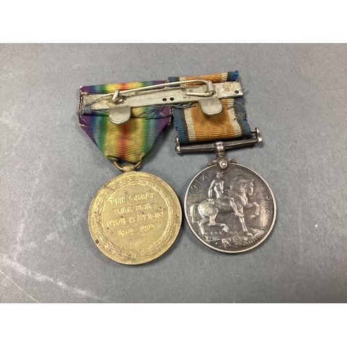 691 - WWI Medal Duo, comprising British War Medal & Victory Medal, awarded to 33892 Pte A Ibbotson W RID R... 