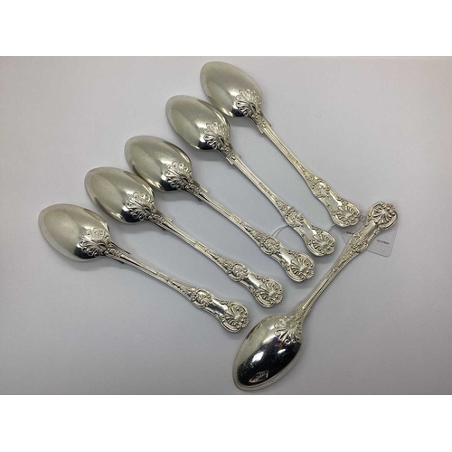 82 - A Set of Six Victorian Hallmarked Silver Kings Pattern Table Spoons, JR, Sheffield 1892, (380grams).