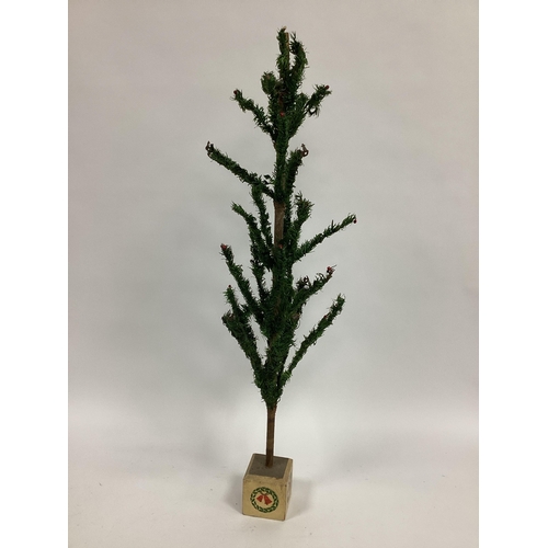 1271 - A Vintage Table Standing Christmas Tree, believed to have been purchased from Woolworths, with red b... 