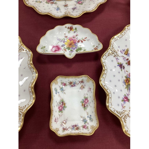 1063 - A Collection of Royal Crown Derby Porcelain in the 'Royal Antoinette' Pattern, various dates, printe... 