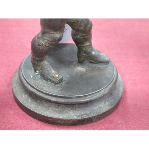 1293 - Boxing; Pair of XIX Century Cast Metal Figures of the Bare Knuckle Boxers, possibly William 'Bendigo... 