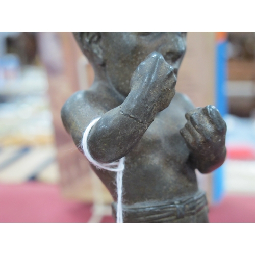 1293 - Boxing; Pair of XIX Century Cast Metal Figures of the Bare Knuckle Boxers, possibly William 'Bendigo... 