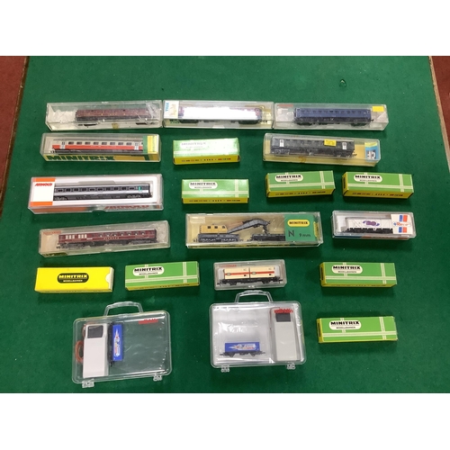 113 - A Selection of N Gauge Continental Rolling Stock by Fleischmann, Arnold and Minitrix. Including Seve... 