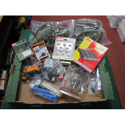 218 - A Quantity of Model Railway Scenic Items and Accessories including Trees, Sheep, Road Vehicles.