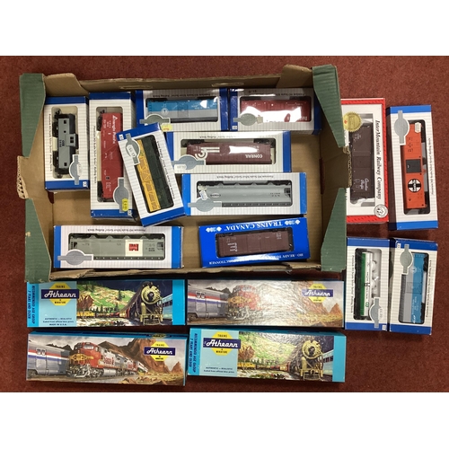 47 - Seventeen Boxed HO Scale American Outline Wagons by Athearn, Bachmann and other.