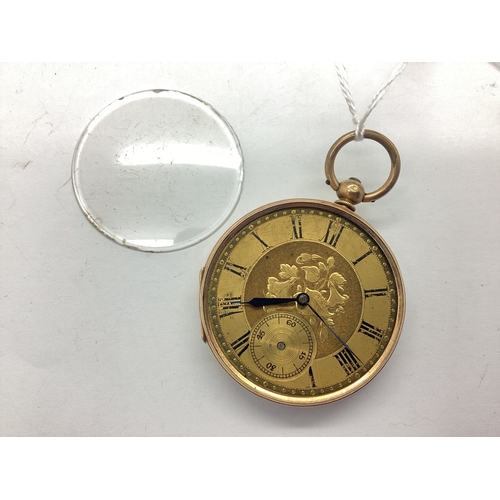 286 - A Highly Decorative Pocketwatch, the unsigned dial (perspex/glass loose) with Roman numerals and sec... 