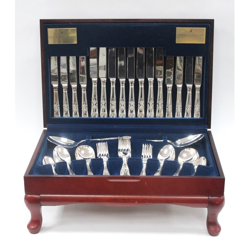 1272 - Viners fifty-eight piece silverplated canteen of cutlery, eight table knives eight table forks, eigh... 