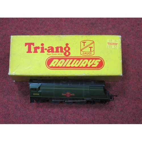 261 - A Quantity of Triang TT Model Railway including Twenty Coaches, Two Merchant Navy Class Locomotives.... 