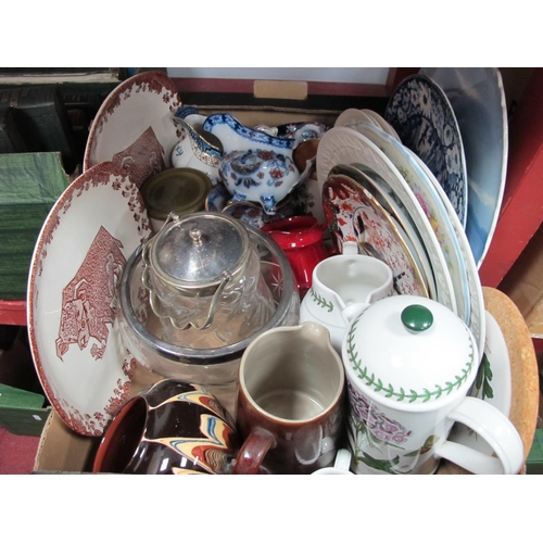 1054 - Ironstone Steak Plates (x 2), Portmeirion Botanic Garden and other ceramics.