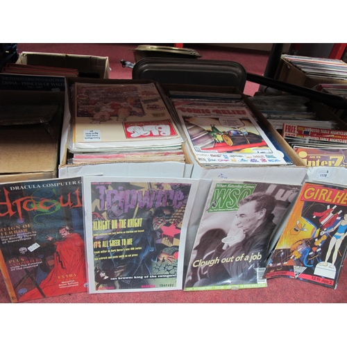 1119 - A large collection of Comics and Magazines to include Monster Mag, Empire, Rolling Stones, many othe... 