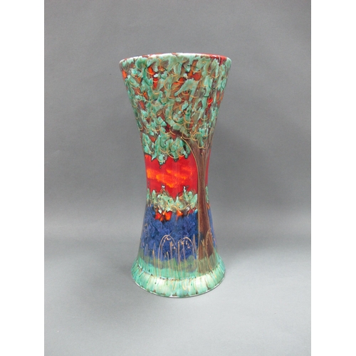 1151 - Anita Harris 'Bluebell Wood' Diablo Vase, gold signed, 24.5cm high.