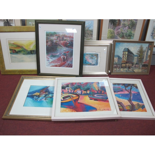 1447 - Impressionist French Street Scene, oil on canvas, signed lower left, 39.5 x 49.5cm, JR Marsh artwork... 