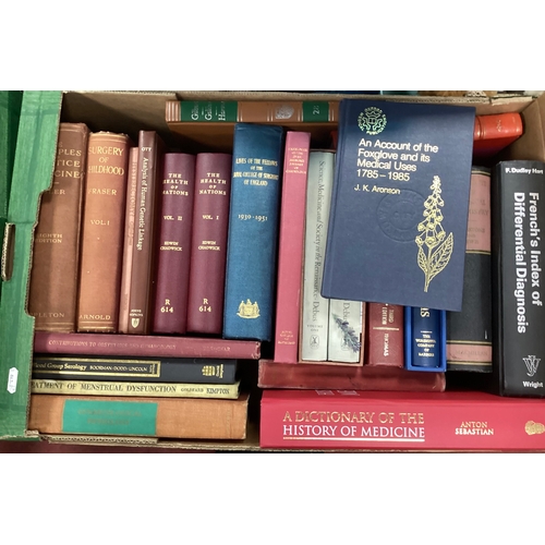 1101 - Three Boxes of Medicine Related Books, mainly gynaecology, including The Medical Directory 1925 and ... 