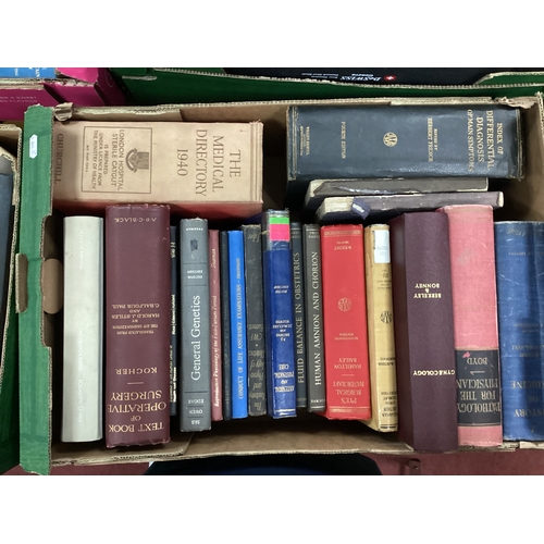 1101 - Three Boxes of Medicine Related Books, mainly gynaecology, including The Medical Directory 1925 and ... 