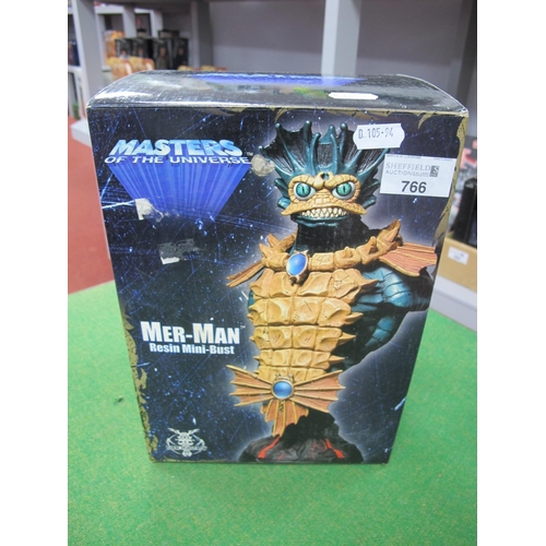 766 - A Four Horsemen Masters of the Universe Mer-Man Resin Mini Bust, Boxed.