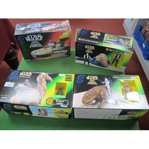 772 - Four Circa 1990's Kenner Star Wars Creatures, Figures and Space Vehicle Boxed Sets to include Landsp... 