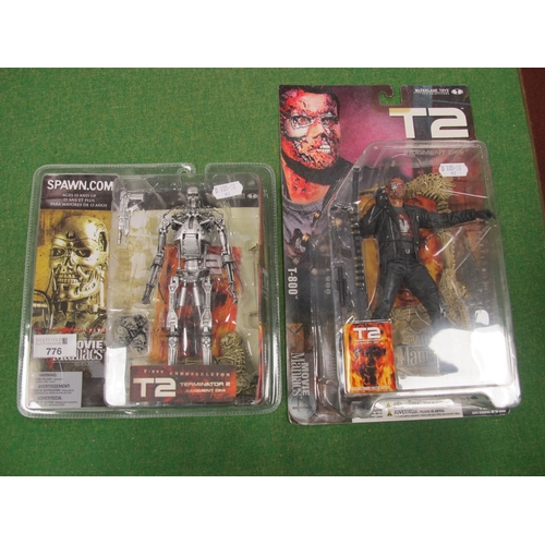 776 - Two McFarlane Toys 'Movie Maniacs' T2 Terminator 2 Judgement Day Plastic Action Figures comprising o... 