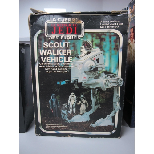 791 - An Original Star Wars Trilogy Return of the Jedi Scout Walker Vehicle by Pailitoy. Top 'Hatch' Gun m... 