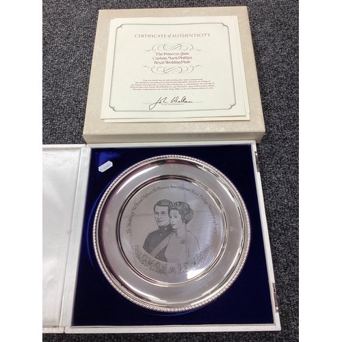 188 - John Pinches Medallists; Harry Ecclestone Limited Edition Etched Sterling Silver Plate, 