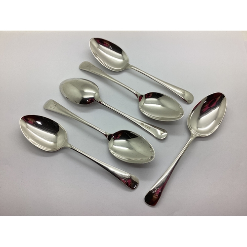 4 - Viners; A Set of Six Hallmarked Silver Table Spoons, Sheffield 1940, initialled 'K' to handle termin... 