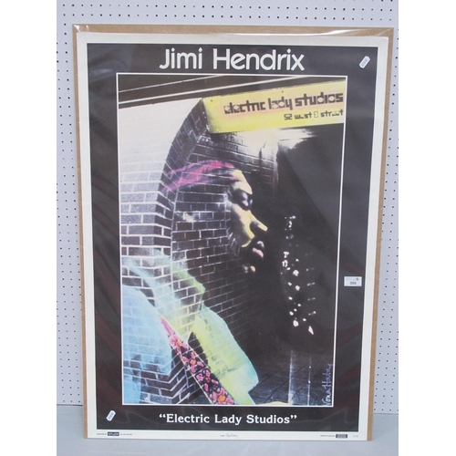 305 - Jimi Hendrix, 'Electric Lady Studios' Poster, published by 'Splash' in 1990, 35.5