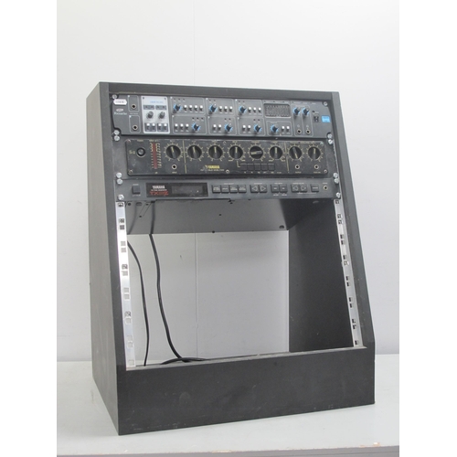 320 - Guitar Amp Rack, containing Focusrite Liquid Saffire 56 Firewire Audio Interface, Yamaha Analogue De... 