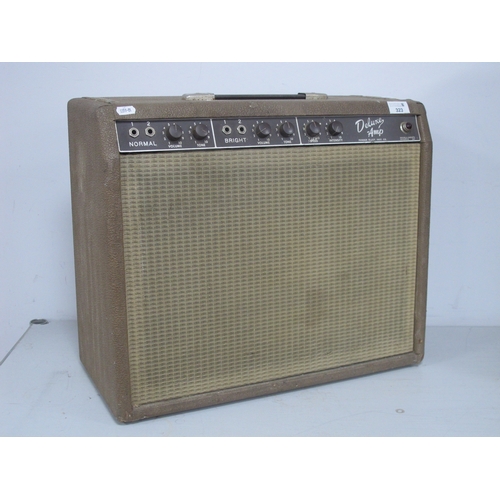 323 - Fender Delux Model 603 Guitar Valve Amplifier, 20 watt, circa 1962 (untested).