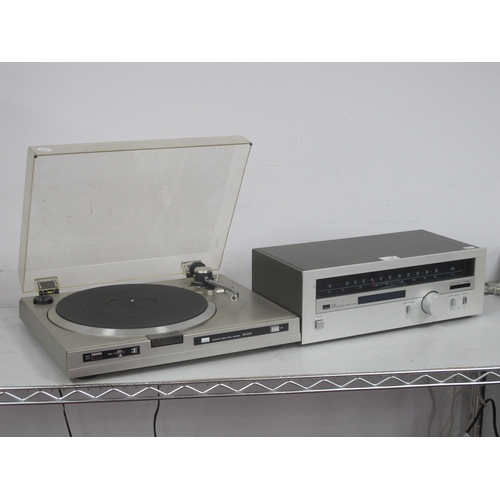 328 - Sansui FR-D35 Direct Drive Turntable, (no headshell and cartridge), Sunsui T-80 tuner (both untested... 