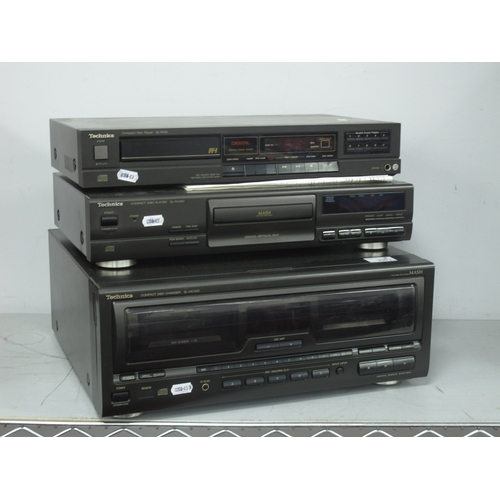 330 - Technics CD Players, three to include a SL-MC400 cd changer, an SL-PG390, and a SL-P310, (all untest... 