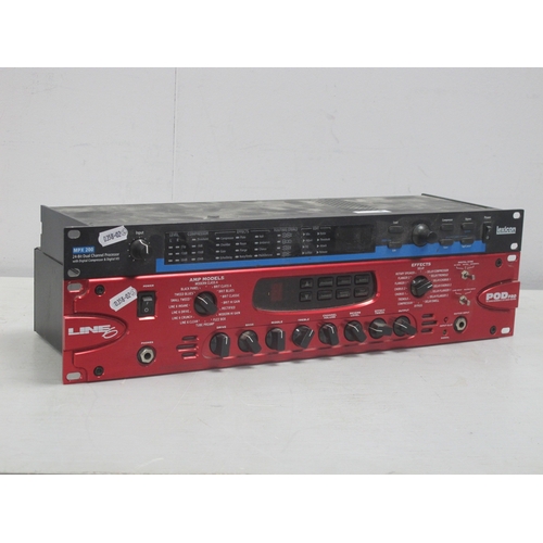 332 - Line 6 Pod Pro Guitar Effects Unit, Lexicon MPX200 24 bit digital sound processor (both untested).