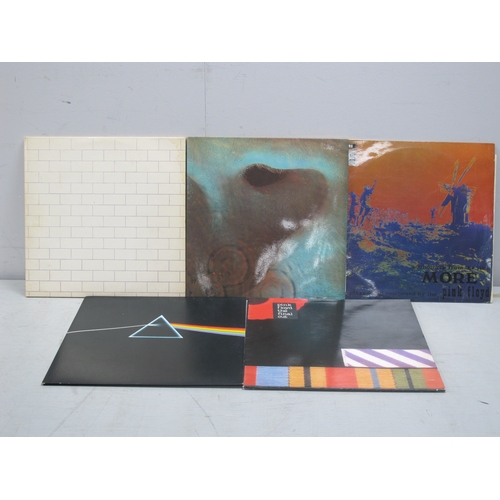 360 - Pink Floyd LPs, five albums to include Meddle (Harvest SHVL 795, 1971 French import), Soundtrack Fro... 