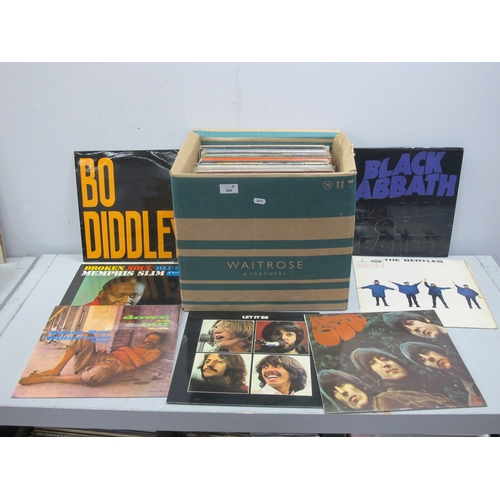 384 - A Miscellaneous Box of Over Fifty LPs, to include Black Sabbath - Master of Reality (Vertigo 6360 05... 