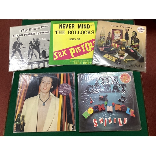 515 - Sex Pistols LPs, four to include never Mind the Bollocks (ATR 30059, 1993 Russian import), Some Prod... 