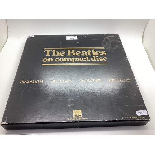 549 - The Beatles - On Compact Disc, (BEA CD25) HMV limited edition, numbered box, includes, Please Please... 